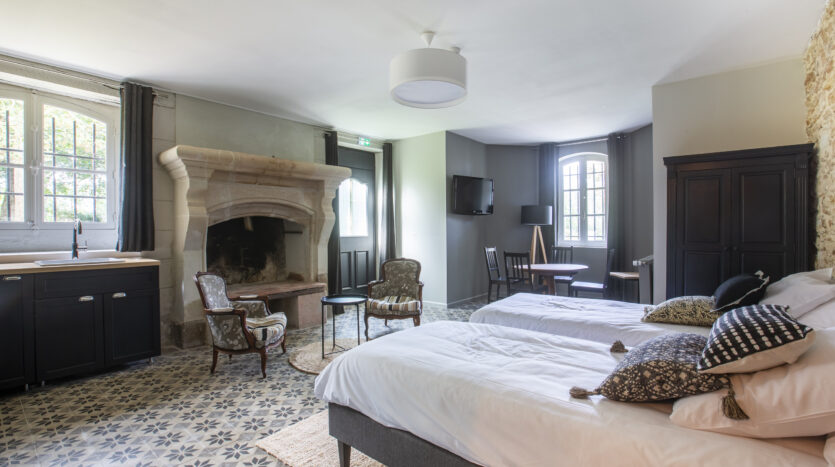 Slow Village Château des Forges chambre twin