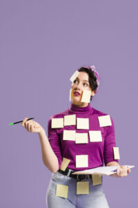 femme recherche post it